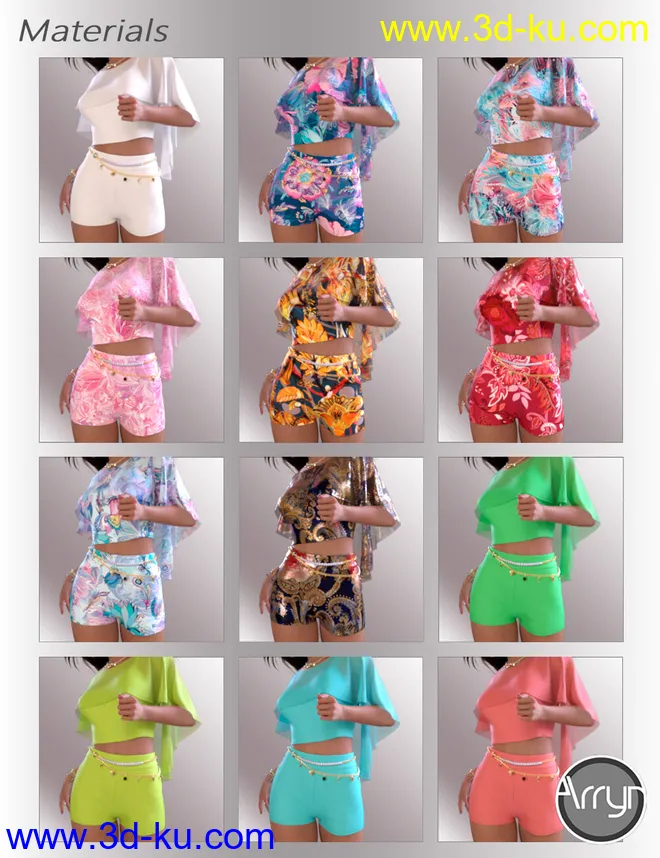 dForce Whitney Outfit for Genesis 8.1 Females模型的图片5