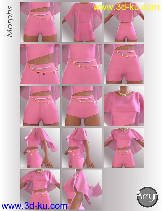 dForce Whitney Outfit for Genesis 8.1 Females模型的图片7