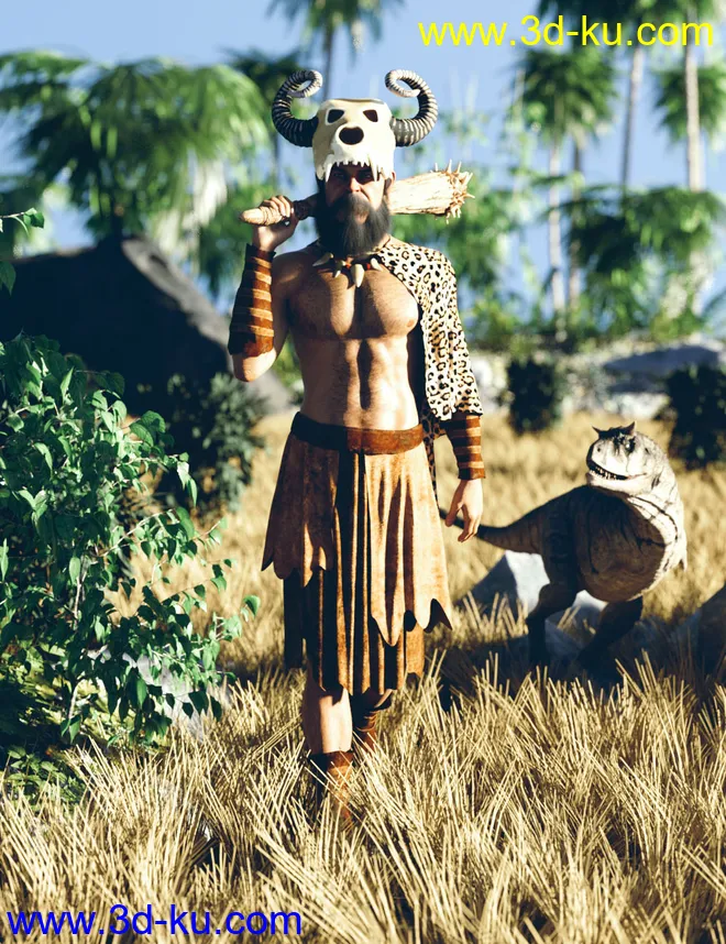 dForce Wild Man Outfit for Genesis 8 Male模型的图片1