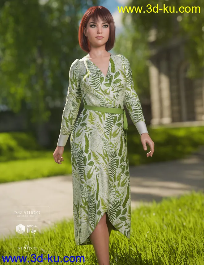 dForce Wrap Dress - Sylvan模型的图片2
