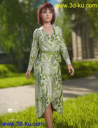 3D打印模型dForce Wrap Dress - Sylvan的图片
