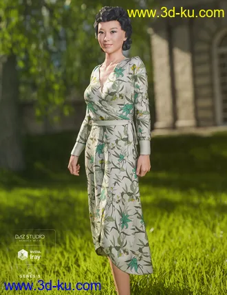 3D打印模型dForce Wrap Dress - Sylvan的图片