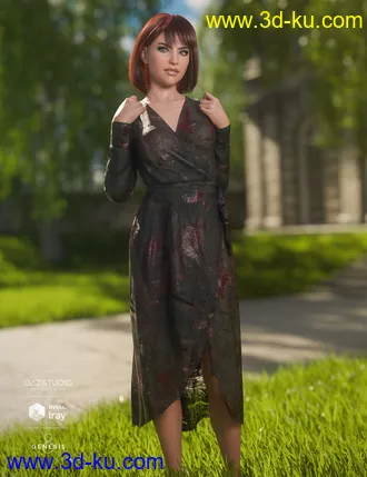 3D打印模型dForce Wrap Dress - Sylvan的图片