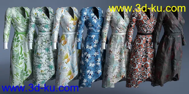 dForce Wrap Dress - Sylvan模型的图片9