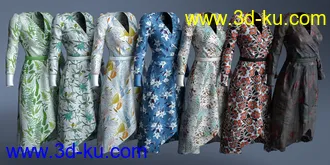 3D打印模型dForce Wrap Dress - Sylvan的图片