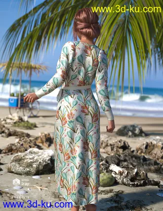 3D打印模型dForce Wrap Dress for Genesis 8 Female(s)的图片