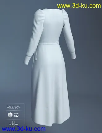 3D打印模型dForce Wrap Dress for Genesis 8 Female(s)的图片