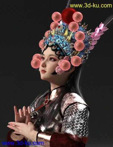 dForce Wudan Outfit and Fencing Pose for Genesis 8 and 8.1 Females模型的图片11