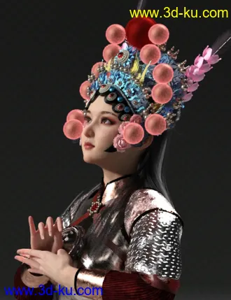 3D打印模型dForce Wudan Outfit and Fencing Pose for Genesis 8 and 8.1 Females的图片