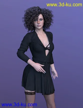 3D打印模型dForce X-Fashion Temptation Dress Coat for Genesis 8 Female(s)的图片