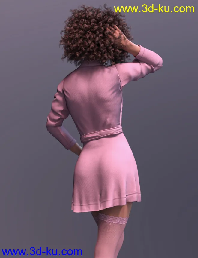 dForce X-Fashion Temptation Dress Coat for Genesis 8 Female(s)模型的图片3