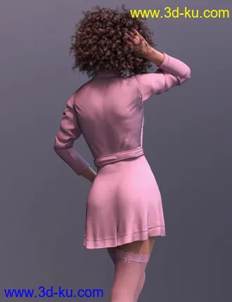 3D打印模型dForce X-Fashion Temptation Dress Coat for Genesis 8 Female(s)的图片