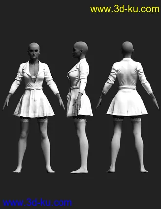 3D打印模型dForce X-Fashion Temptation Dress Coat for Genesis 8 Female(s)的图片