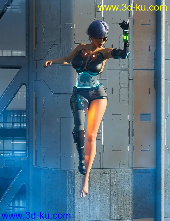 DIY Cyborg Outfit for Genesis 8 Females模型的图片1