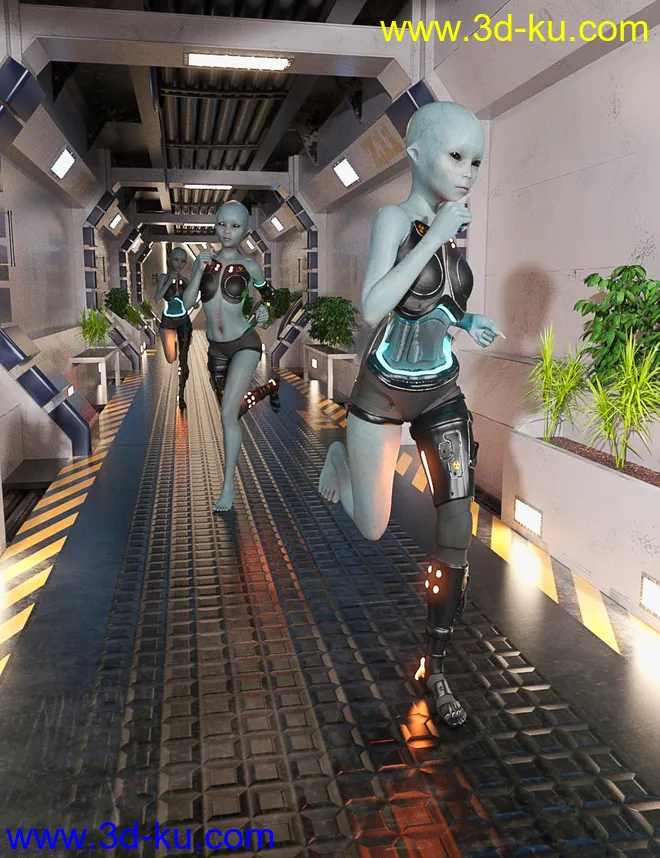 DIY Cyborg Outfit for Genesis 8 Females模型的图片2