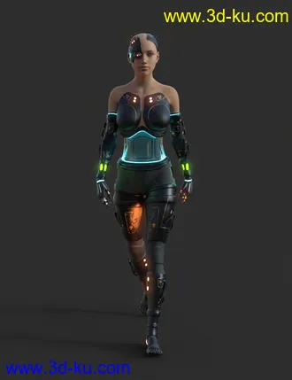 3D打印模型DIY Cyborg Outfit for Genesis 8 Females的图片