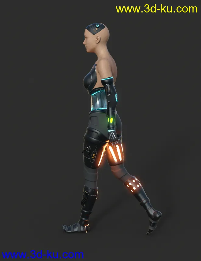 DIY Cyborg Outfit for Genesis 8 Females模型的图片5