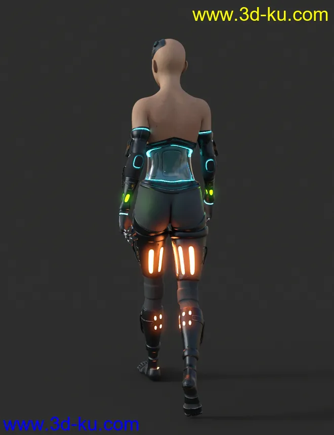 DIY Cyborg Outfit for Genesis 8 Females模型的图片6