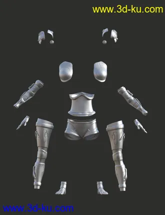 3D打印模型DIY Cyborg Outfit for Genesis 8 Females的图片