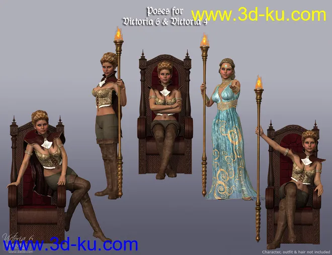 DM's Queen's Chamber Poses模型的图片2