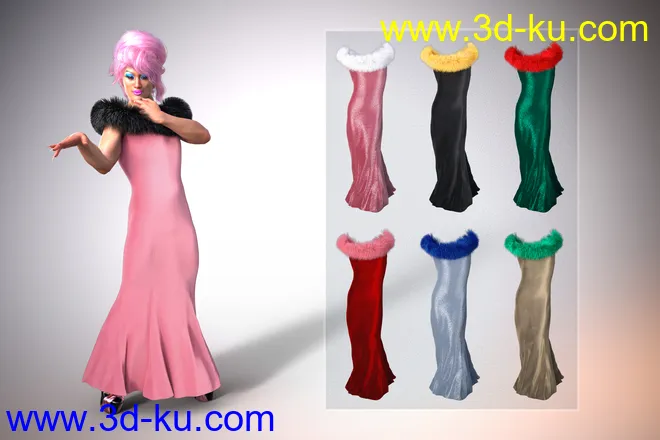 Drag Queen Outfit for Genesis 8 Males模型的图片5