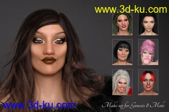 3D打印模型Drag Queen Outfit for Genesis 8 Males的图片