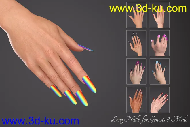 Drag Queen Outfit for Genesis 8 Males模型的图片9