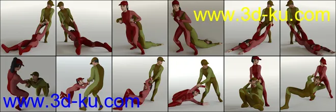 Dragging People Poses for Genesis 8模型的图片2