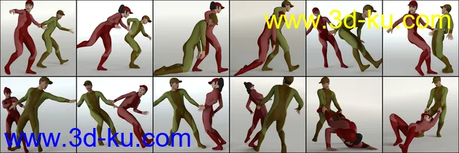 Dragging People Poses for Genesis 8模型的图片3
