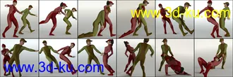 3D打印模型Dragging People Poses for Genesis 8的图片