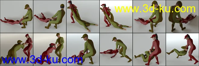 Dragging People Poses for Genesis 8模型的图片4