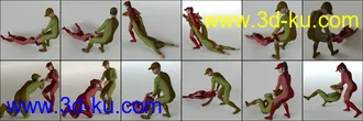 3D打印模型Dragging People Poses for Genesis 8的图片