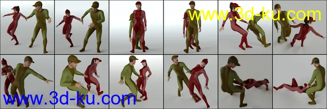 Dragging People Poses for Genesis 8模型的图片5