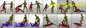 3D打印模型Dragging People Poses Volume 2 for Genesis 8的图片