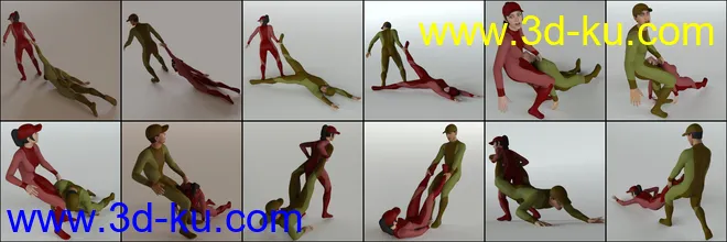 Dragging People Poses Volume 2 for Genesis 8模型的图片4