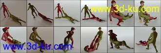 3D打印模型Dragging People Poses Volume 2 for Genesis 8的图片