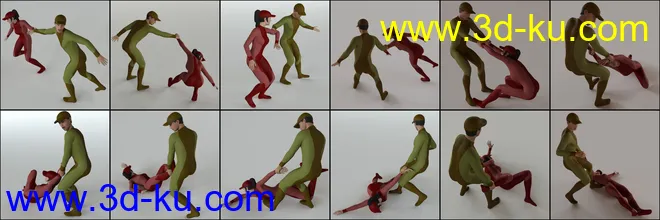 Dragging People Poses Volume 2 for Genesis 8模型的图片5