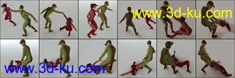 3D打印模型Dragging People Poses Volume 2 for Genesis 8的图片