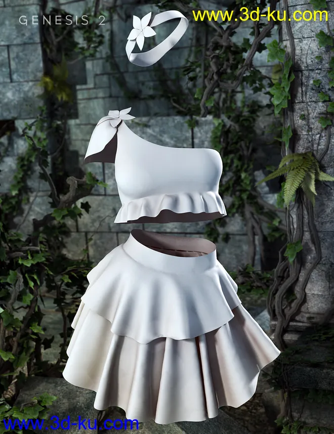 Druidic Princess Outfit for Genesis 2 Female(s)模型的图片5