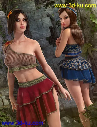 3D打印模型Druidic Princess Outfit Textures的图片