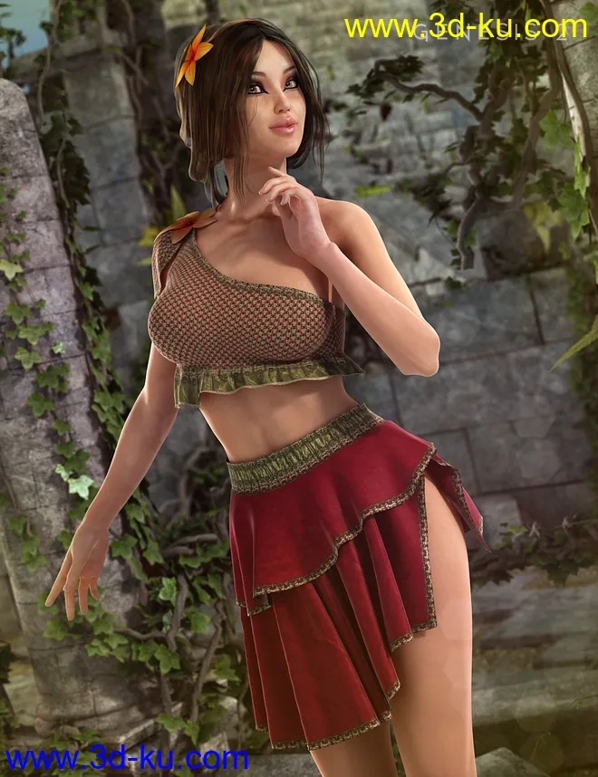 Druidic Princess Outfit Textures模型的图片2