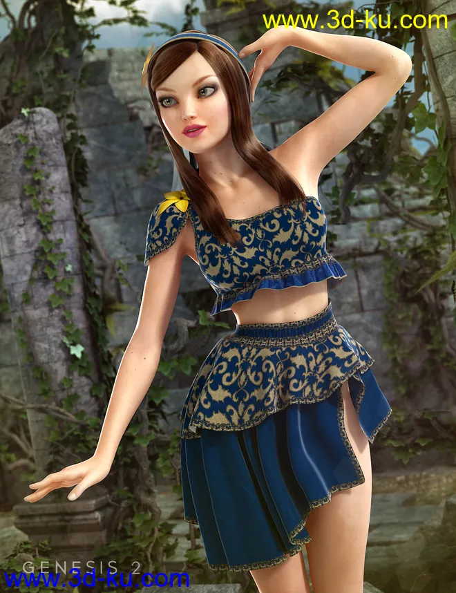 Druidic Princess Outfit Textures模型的图片3