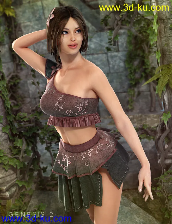 Druidic Princess Outfit Textures模型的图片4