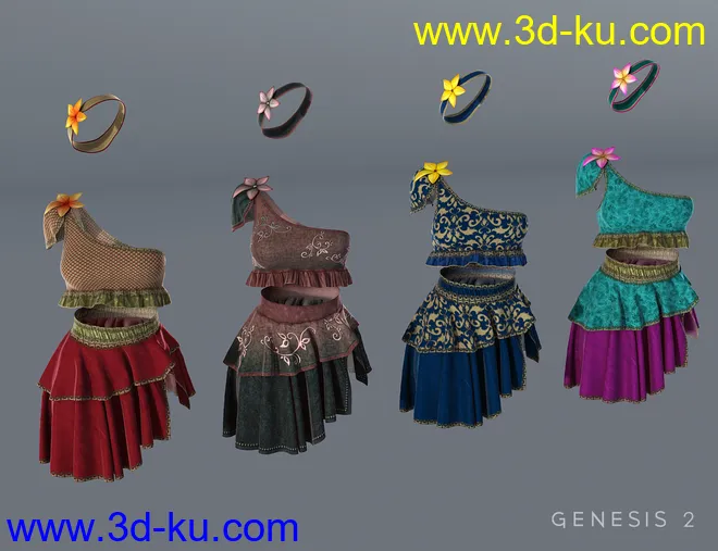 Druidic Princess Outfit Textures模型的图片6