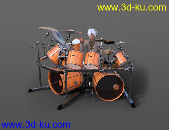 Drum Animations for Genesis 8.1 Male and Kota 8.1模型的图片2