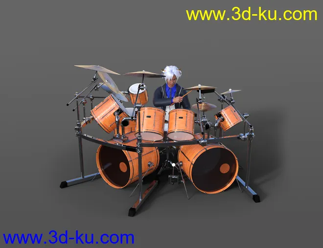 Drum Animations for Genesis 8.1 Male and Kota 8.1模型的图片3