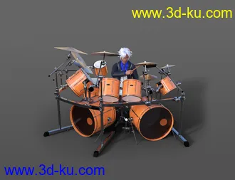 3D打印模型Drum Animations for Genesis 8.1 Male and Kota 8.1的图片