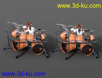 3D打印模型Drum Animations for Genesis 8.1 Male and Kota 8.1的图片