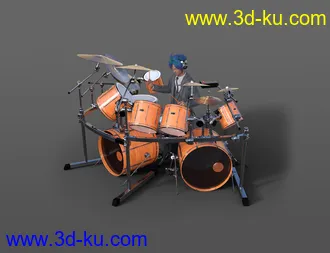 3D打印模型Drum Animations for Genesis 8.1 Male and Kota 8.1的图片