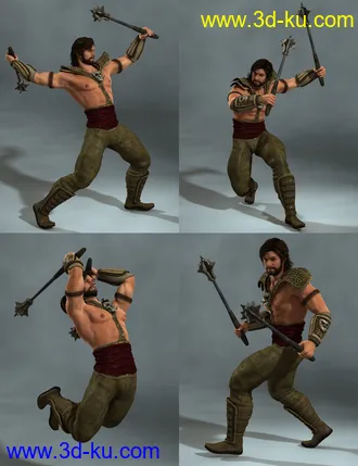 3D打印模型Dual Wielding for Gianni 6 and Genesis 2 male(s)的图片